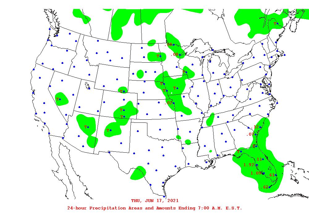 Daily 24-Hour Precipitation Total Map