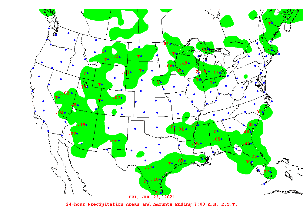 Daily 24-Hour Precipitation Total Map