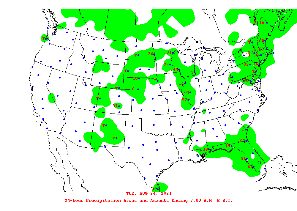 Daily 24-Hour Precipitation Total Map