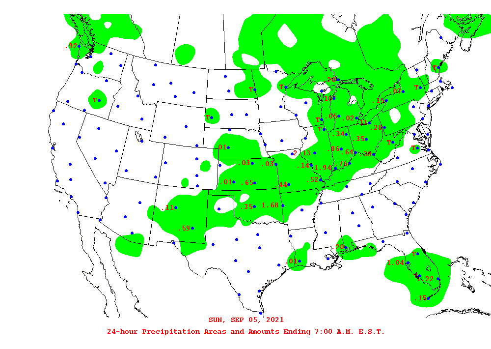 Daily 24-Hour Precipitation Total Map