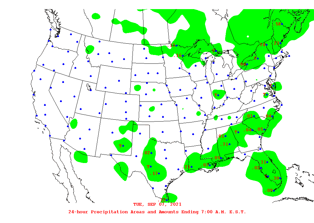 Daily 24-Hour Precipitation Total Map