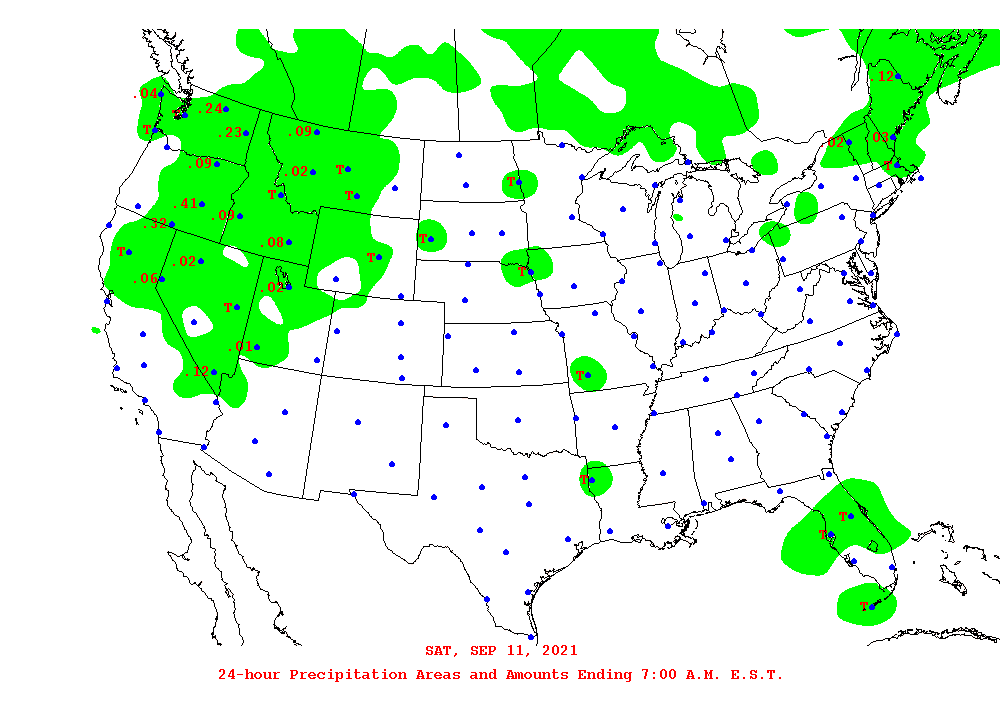 Daily 24-Hour Precipitation Total Map