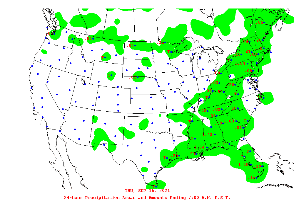 Daily 24-Hour Precipitation Total Map