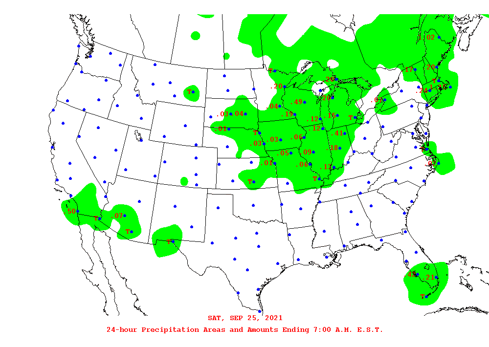 Daily 24-Hour Precipitation Total Map