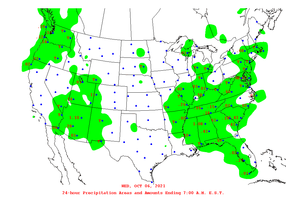 Daily 24-Hour Precipitation Total Map