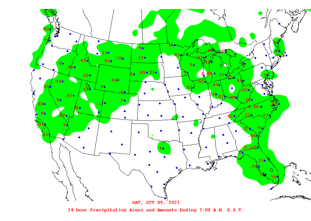 Daily 24-Hour Precipitation Total Map