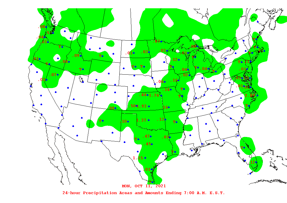 Daily 24-Hour Precipitation Total Map