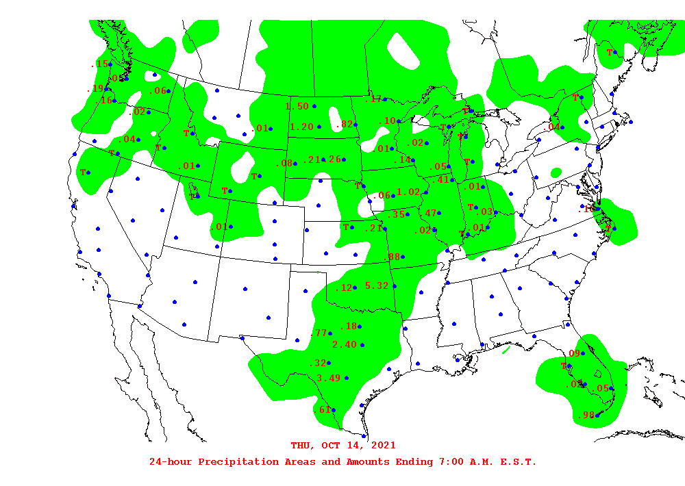 Daily 24-Hour Precipitation Total Map