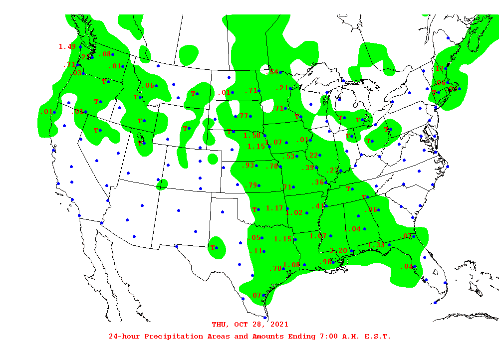 Daily 24-Hour Precipitation Total Map