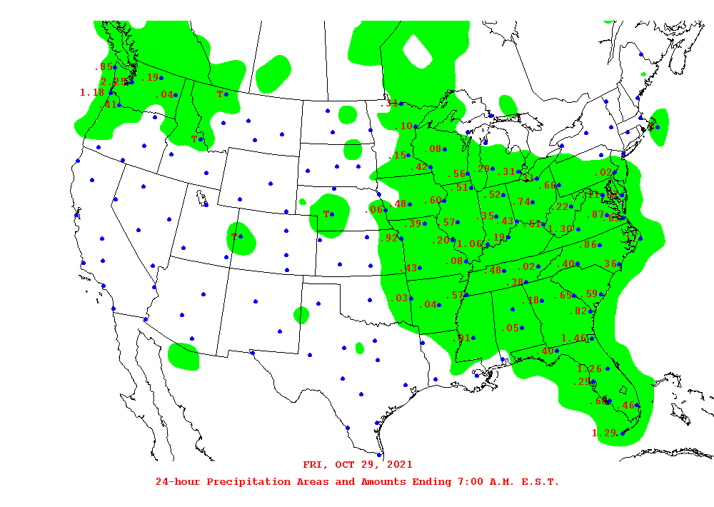 Daily 24-Hour Precipitation Total Map