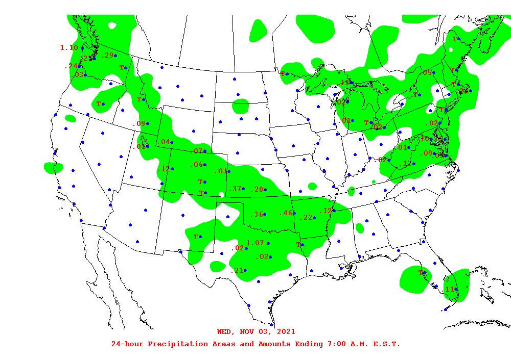 Daily 24-Hour Precipitation Total Map