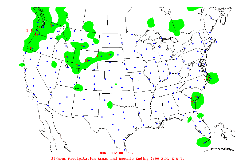Daily 24-Hour Precipitation Total Map