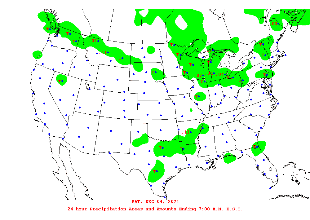 Daily 24-Hour Precipitation Total Map