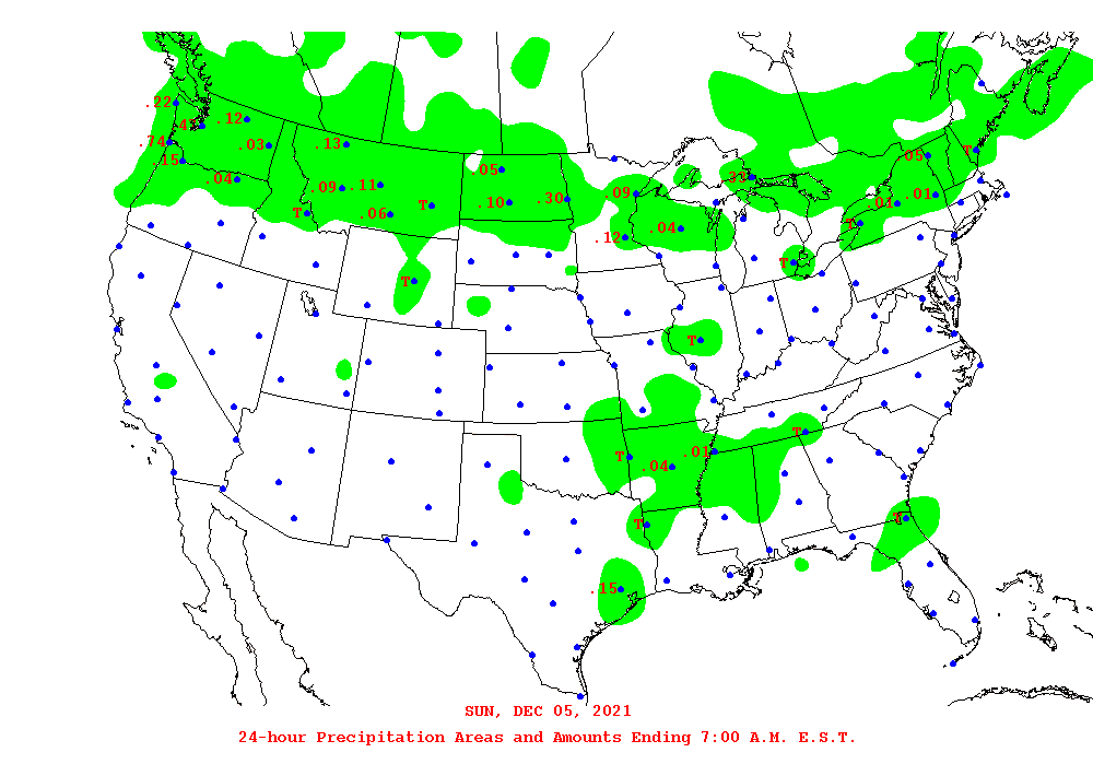 Daily 24-Hour Precipitation Total Map
