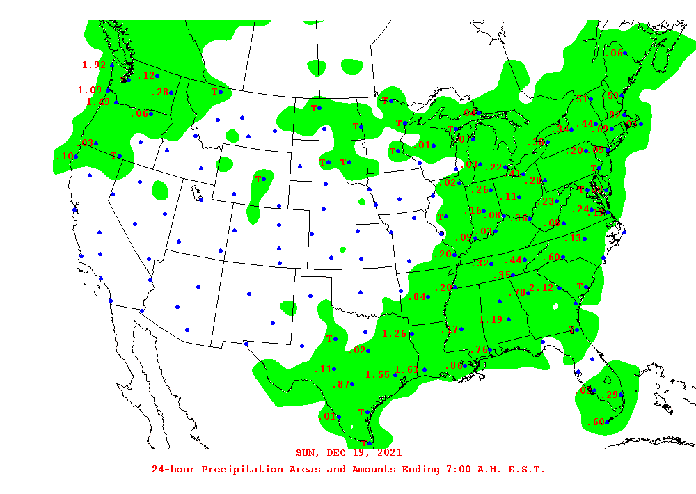 Daily 24-Hour Precipitation Total Map