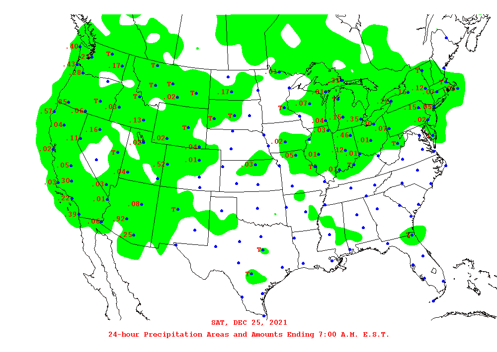Daily 24-Hour Precipitation Total Map