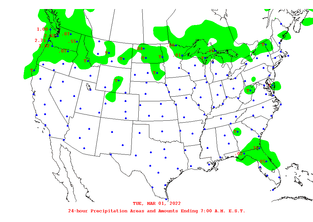 Daily 24-Hour Precipitation Total Map