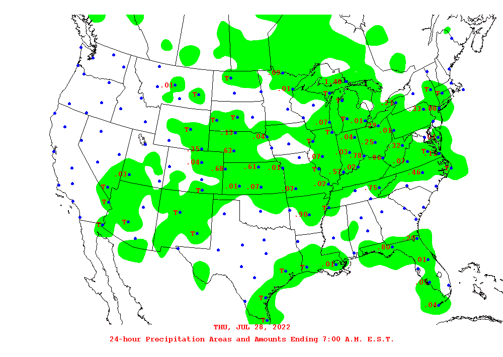 Daily 24-Hour Precipitation Total Map