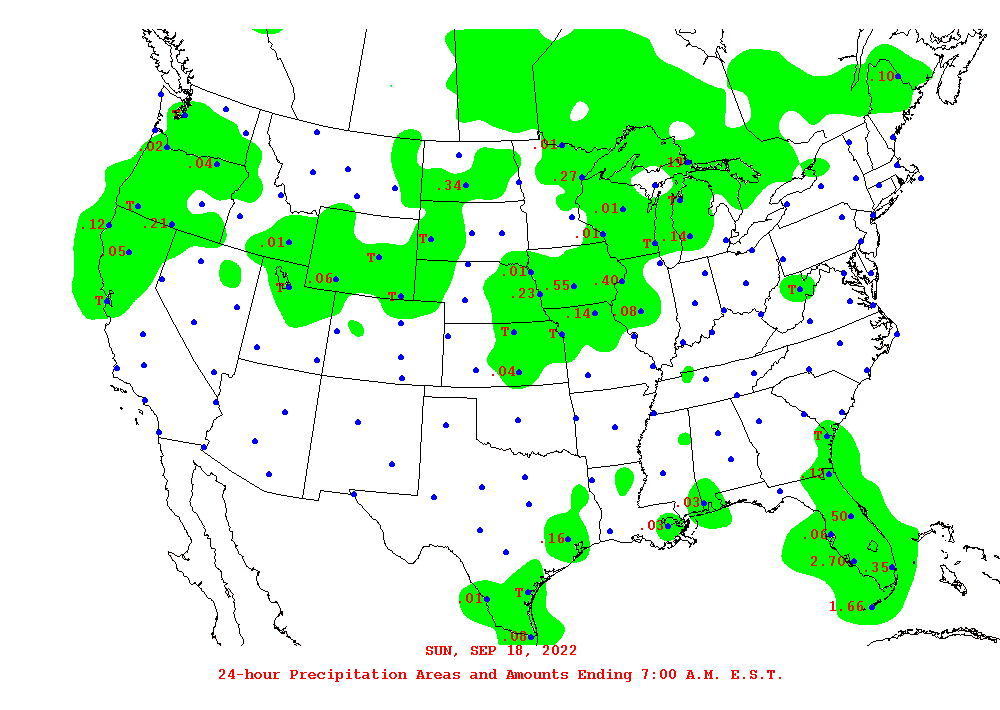 Daily 24-Hour Precipitation Total Map