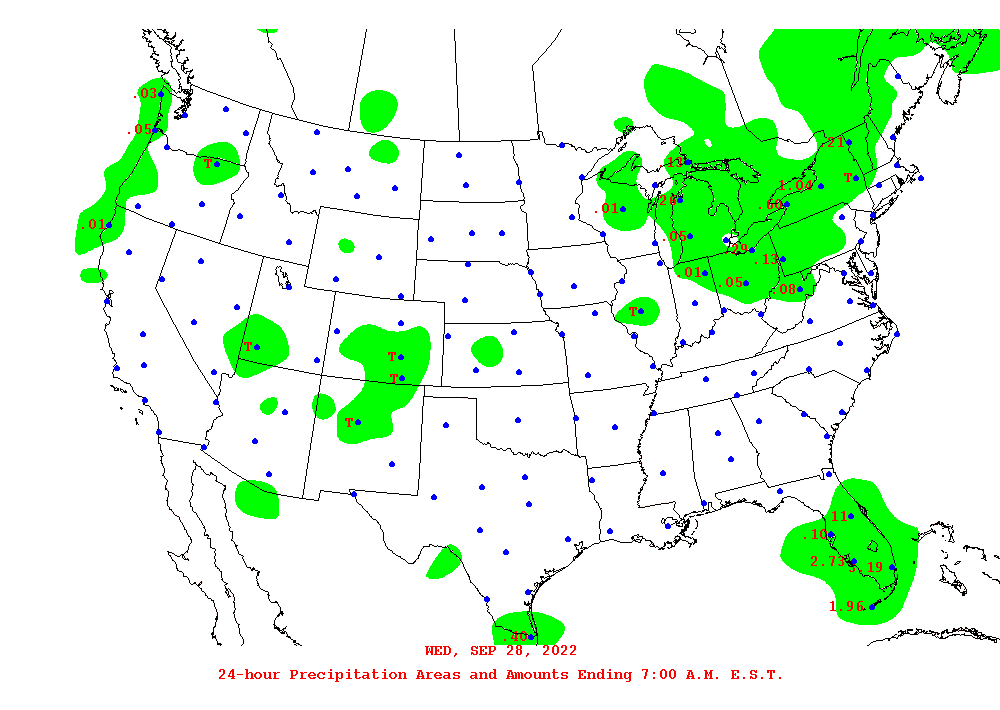 Daily 24-Hour Precipitation Total Map