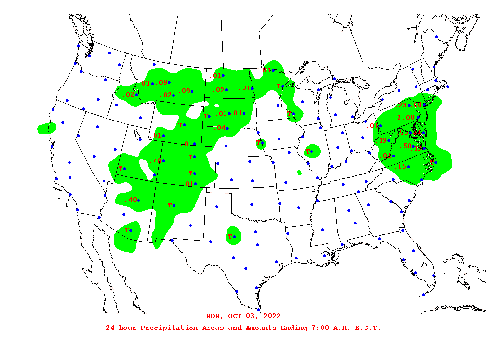 Daily 24-Hour Precipitation Total Map