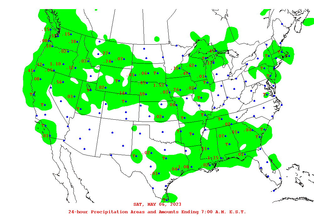 Daily 24-Hour Precipitation Total Map