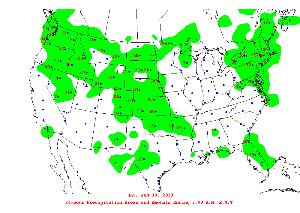Daily 24-Hour Precipitation Total Map