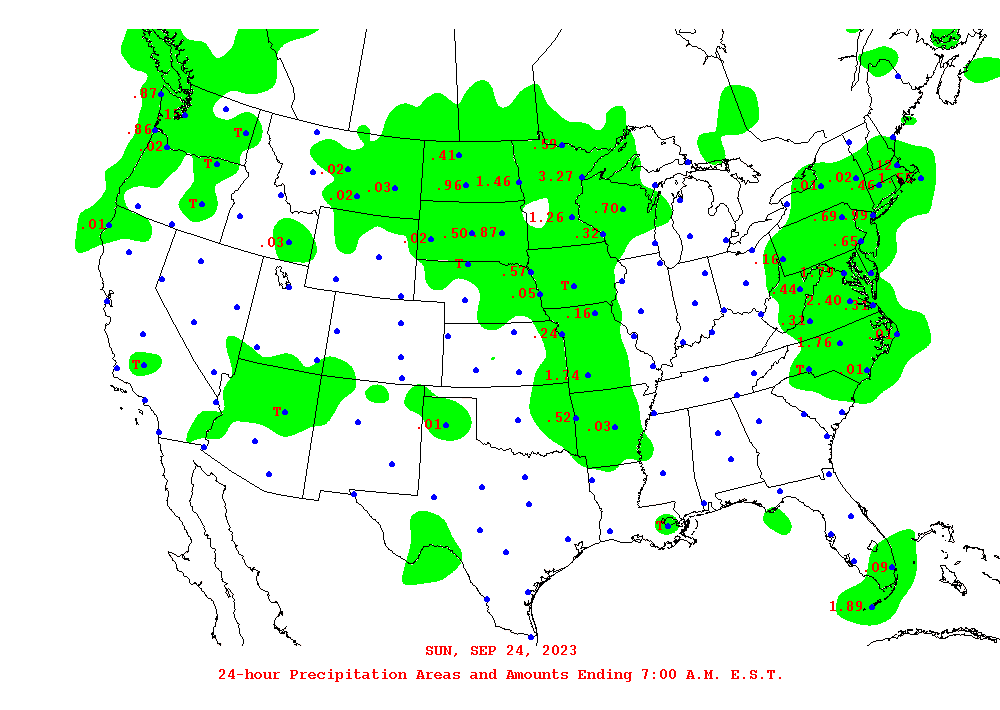 Daily 24-Hour Precipitation Total Map