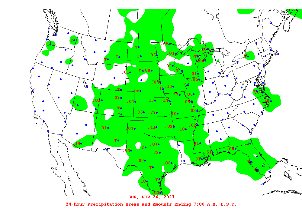 Daily 24-Hour Precipitation Total Map
