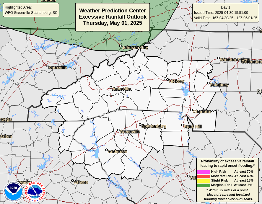 Day 1 Excessive Rainfall Outlook