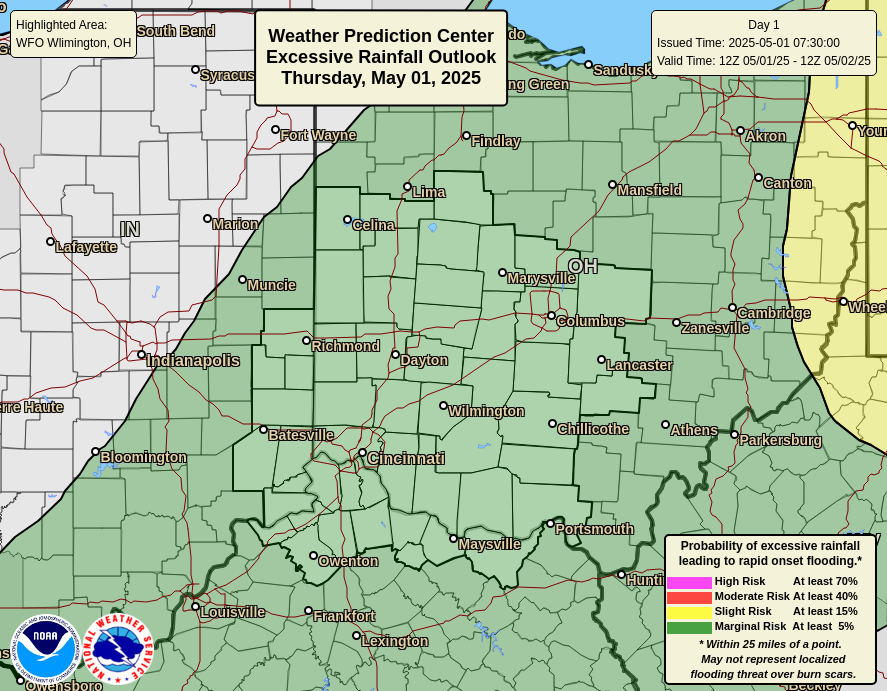 NWS ILN Hazards forecast ILN_Day1