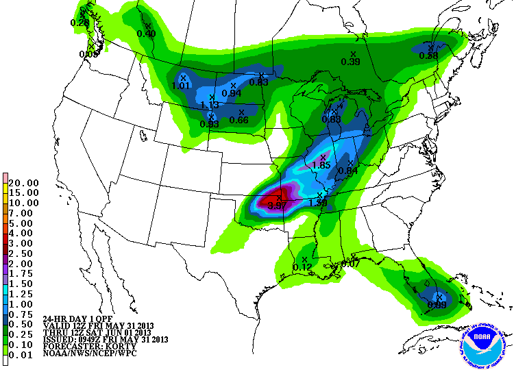 7 Day Precipitation Forecast Map