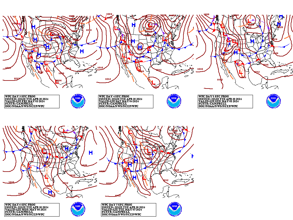 Fronts 3-7 Day