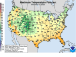 Day 6 Maximum Temperatures