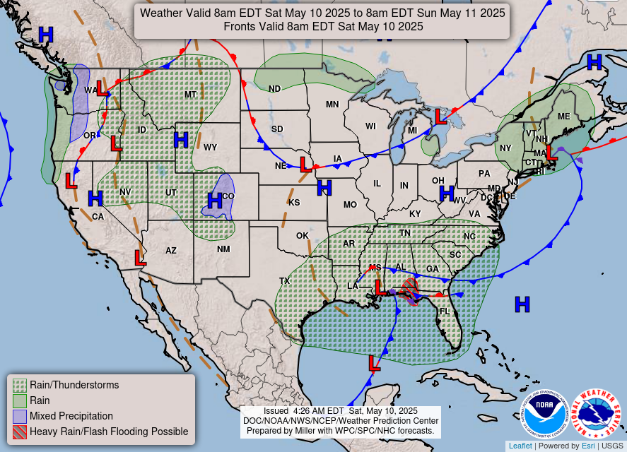 US Frontal Map