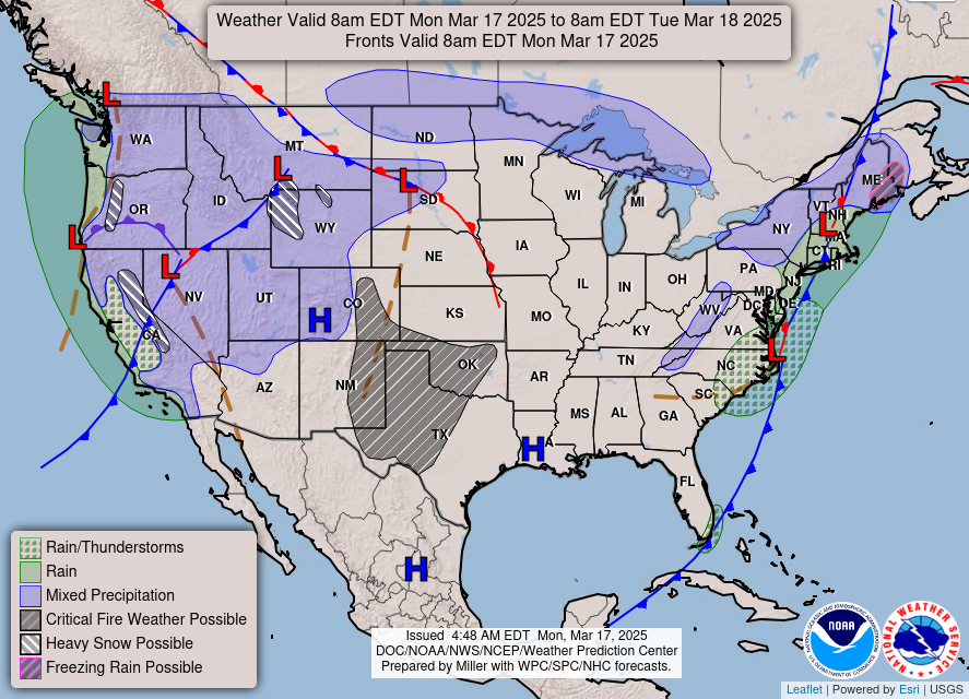 Today's National Weather Map