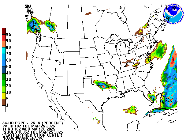 24-Hour PQPF valid 18Z March 26, 2025
