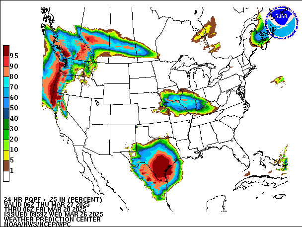 24-Hour PQPF valid 06Z March 28, 2025