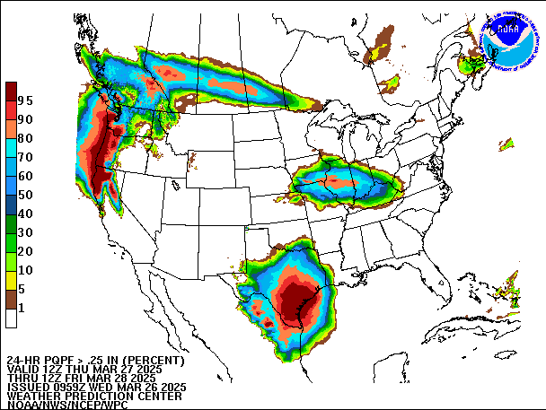 24-Hour PQPF valid 12Z March 28, 2025