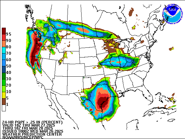 24-Hour PQPF valid 18Z March 28, 2025
