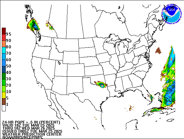 24-Hour PQPF valid 18Z March 26, 2025