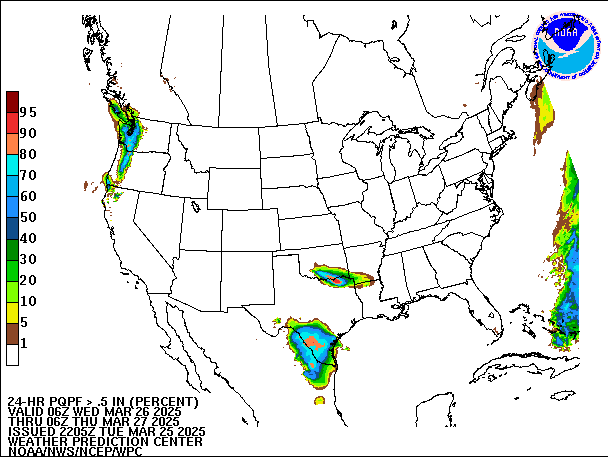 24-Hour PQPF valid 06Z March 27, 2025