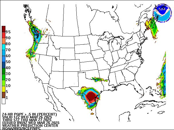 24-Hour PQPF valid 12Z March 27, 2025