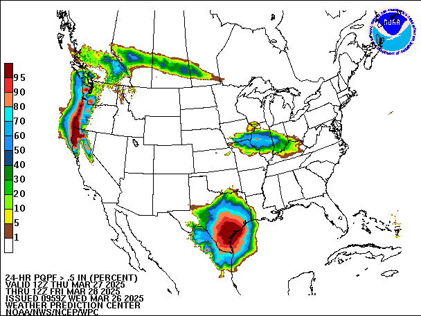 24-Hour PQPF valid 12Z March 28, 2025