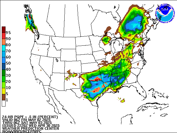 24-Hour PQPF valid 06Z May 3, 2025