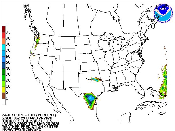 24-Hour PQPF valid 06Z March 27, 2025