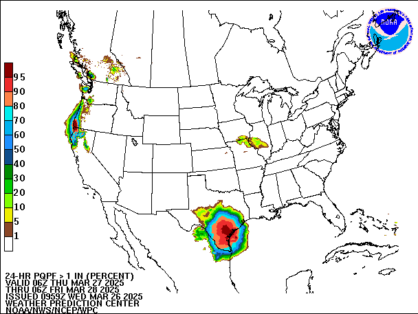 24-Hour PQPF valid 06Z March 28, 2025