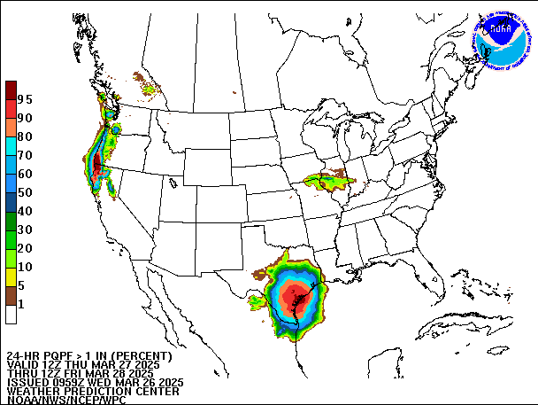 24-Hour PQPF valid 12Z March 28, 2025