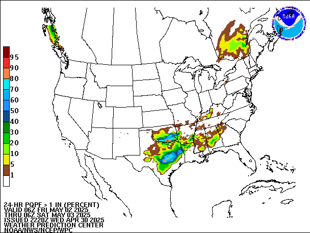 24-Hour PQPF valid 06Z May 3, 2025