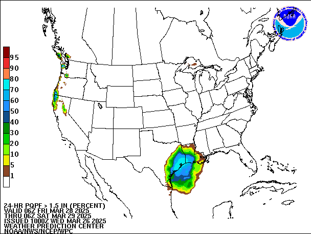 24-Hour PQPF valid 06Z March 29, 2025